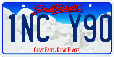 SD license plate 1NCY90