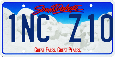 SD license plate 1NCZ10