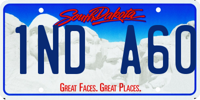 SD license plate 1NDA60
