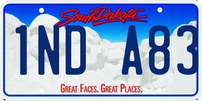 SD license plate 1NDA83