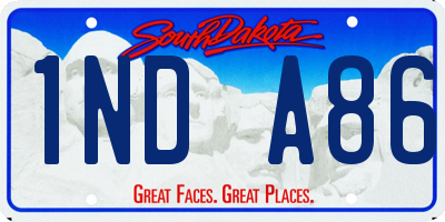 SD license plate 1NDA86