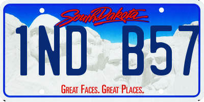 SD license plate 1NDB57