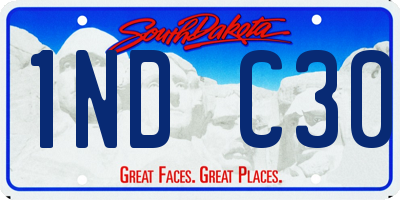 SD license plate 1NDC30