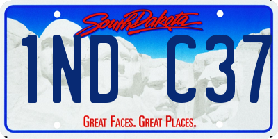 SD license plate 1NDC37