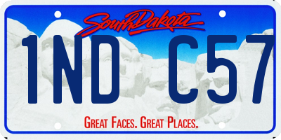SD license plate 1NDC57