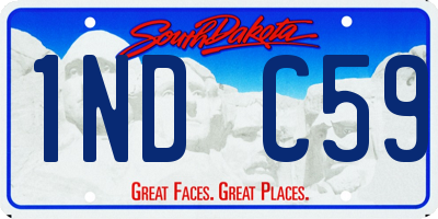 SD license plate 1NDC59