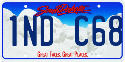 SD license plate 1NDC68