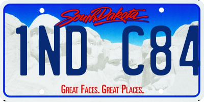 SD license plate 1NDC84