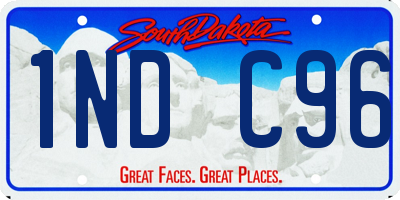 SD license plate 1NDC96