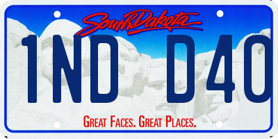 SD license plate 1NDD40