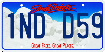 SD license plate 1NDD59