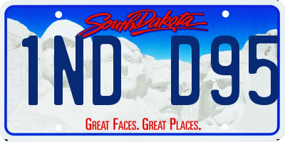 SD license plate 1NDD95