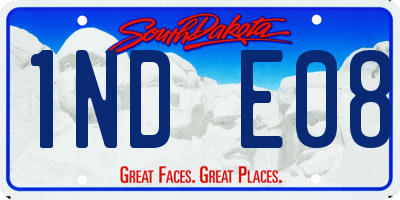 SD license plate 1NDE08