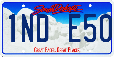 SD license plate 1NDE50