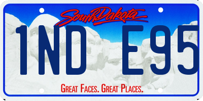 SD license plate 1NDE95