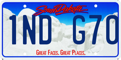 SD license plate 1NDG70