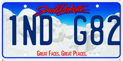 SD license plate 1NDG82
