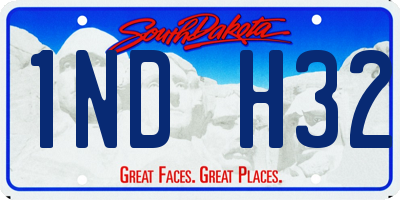 SD license plate 1NDH32
