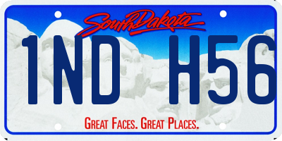 SD license plate 1NDH56