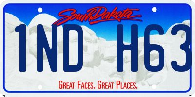 SD license plate 1NDH63