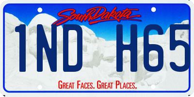 SD license plate 1NDH65