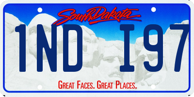 SD license plate 1NDI97
