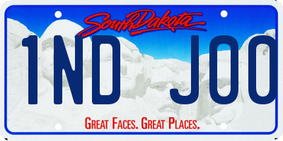 SD license plate 1NDJ00