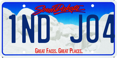 SD license plate 1NDJ04