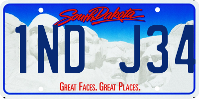 SD license plate 1NDJ34