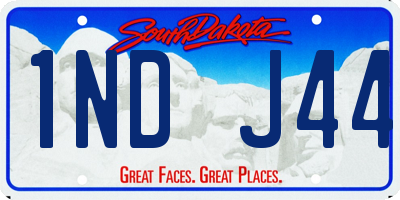 SD license plate 1NDJ44