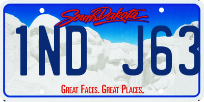 SD license plate 1NDJ63
