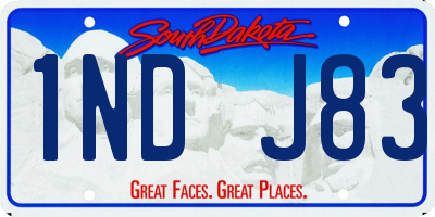 SD license plate 1NDJ83