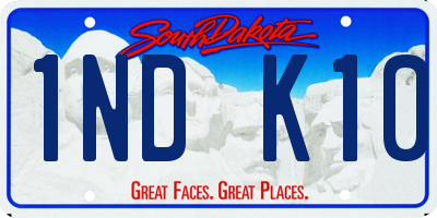 SD license plate 1NDK10