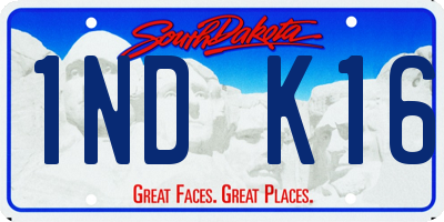 SD license plate 1NDK16
