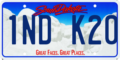 SD license plate 1NDK20
