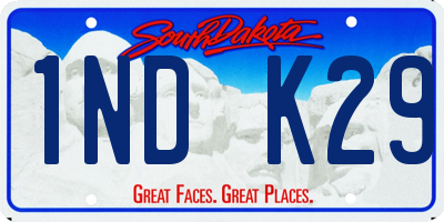 SD license plate 1NDK29