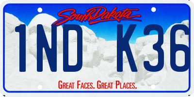 SD license plate 1NDK36