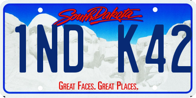SD license plate 1NDK42