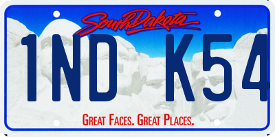 SD license plate 1NDK54