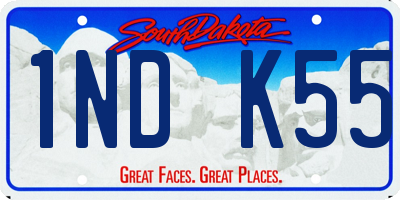 SD license plate 1NDK55