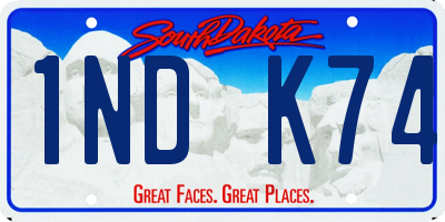 SD license plate 1NDK74
