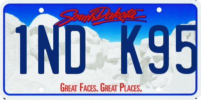 SD license plate 1NDK95