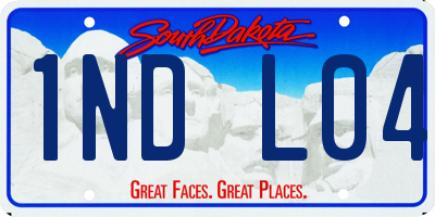 SD license plate 1NDL04