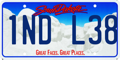 SD license plate 1NDL38
