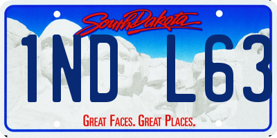 SD license plate 1NDL63