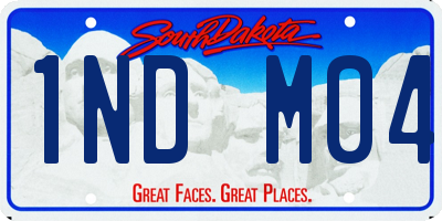 SD license plate 1NDM04
