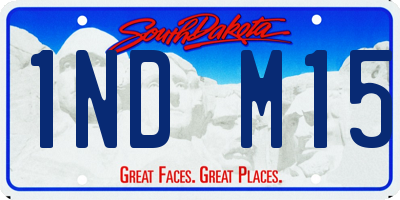SD license plate 1NDM15