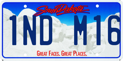 SD license plate 1NDM16