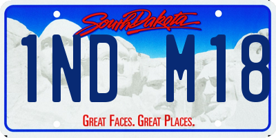 SD license plate 1NDM18