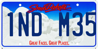 SD license plate 1NDM35